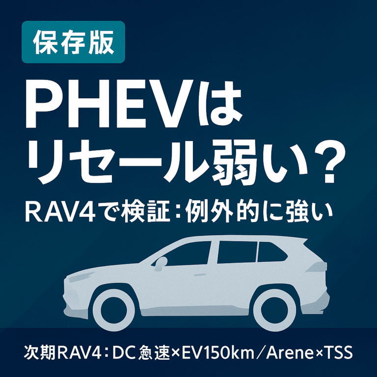 RAV4 リセール徹底分析｜PHEVとHEVの価値を比較
