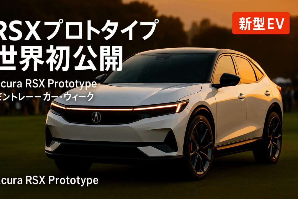 Acura RSX Prototype 2026年電動SUV世界初公開|ホンダ新EVプラットフォーム詳細