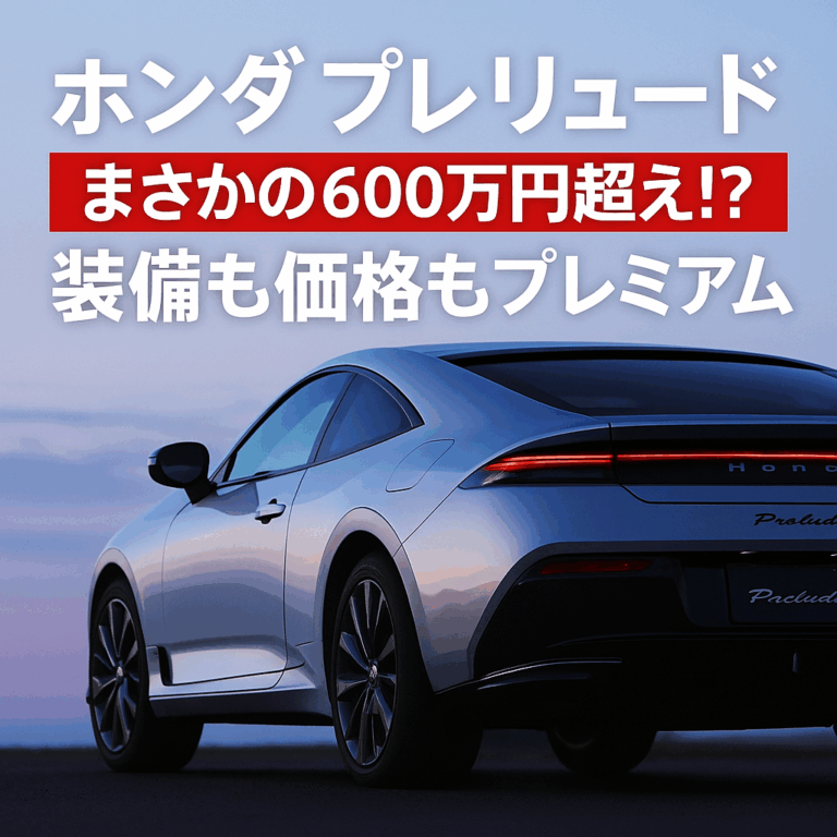 【確定】新型プレリュード 価格617万円〜の衝撃
