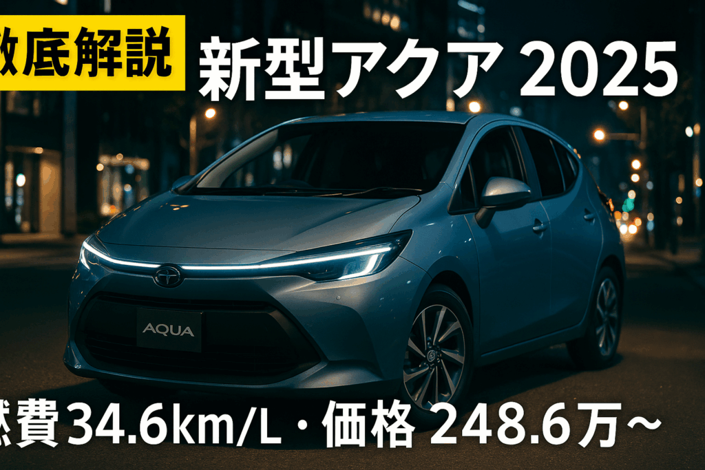 新型アクア 2025年モデル完全ガイド|価格・燃費・装備を徹底解説