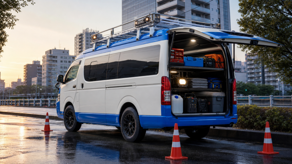JAF-FAST災害支援車とは?ハイエースで見る非常時の備え