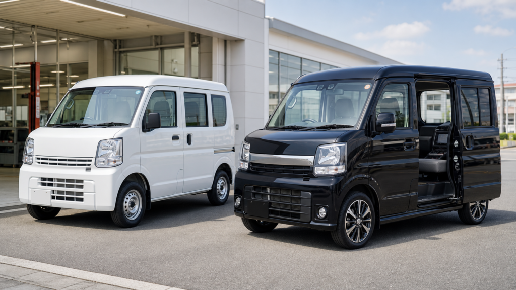ミニキャブ バンとタウンボックスの違い、安全機能と室内装備で見る選び方