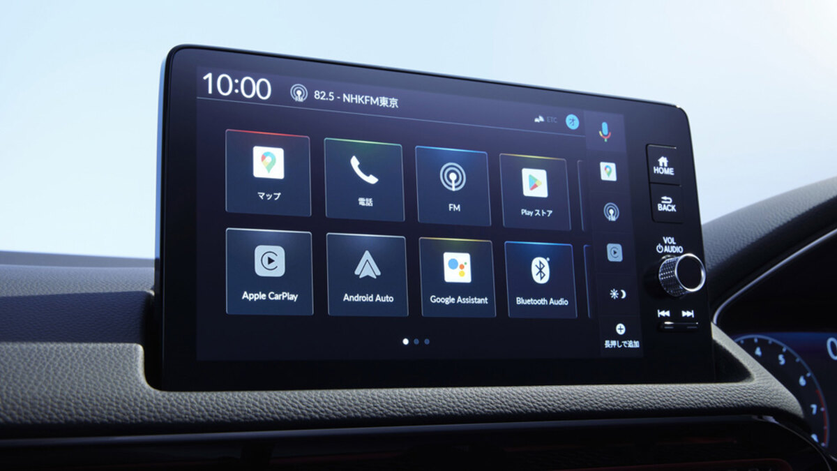 HondaシビックのCarPlayとAndroid Auto、Googleアプリの車載画面